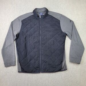 Callaway Golf Weather Series Jacket Mens XL Gray Black Full Zip Mock Neck
